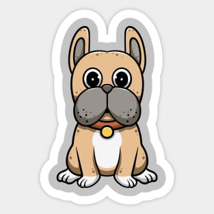 Cute bulldog smiling Sticker